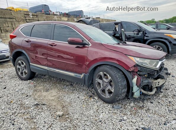 7FARW2H82JE010208 2018 HONDA CR-V Темно-бордовый Передняя правая четверть