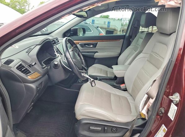 7FARW2H82JE010208 2018 HONDA CR-V Темно-бордовый Вид салона спереди