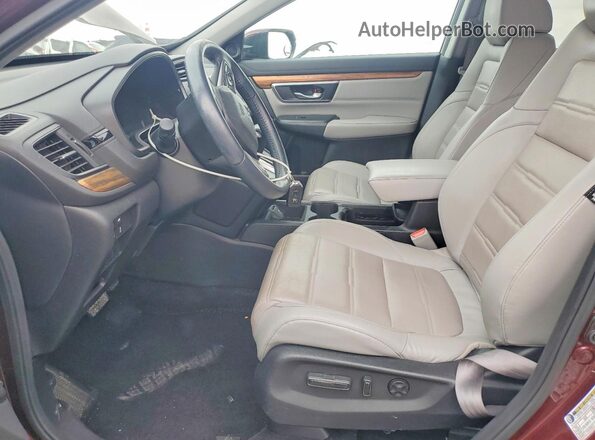 7FARW2H82JE085054 2018 HONDA CR-V Burgundy Widok wnętrza z przodu