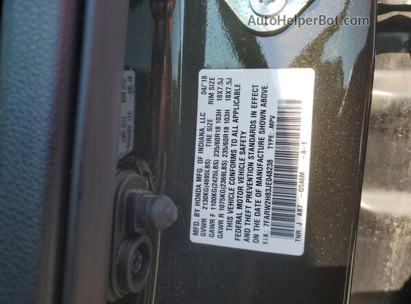 7FARW2H83JE048238 2018 HONDA CR-V Green VIN sticker view