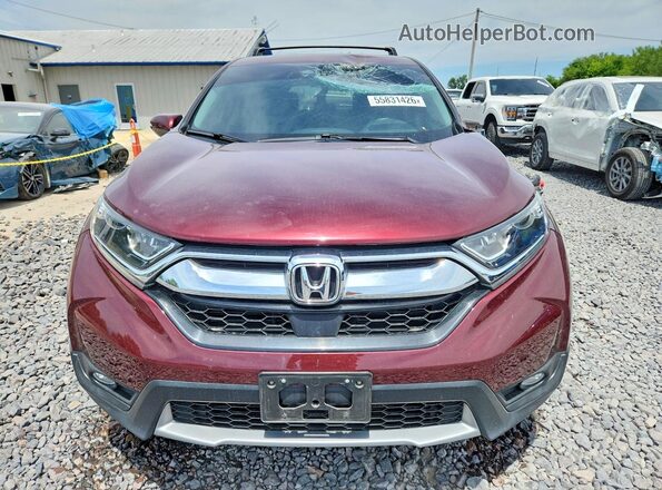 7FARW2H84KE000846 2019 HONDA CR-V Maroon Դիմացի տեսք