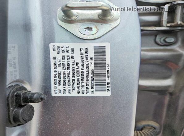 7FARW2H85ME002267 2021 HONDA CR-V Silver VIN կոդի պիտակի տեսք