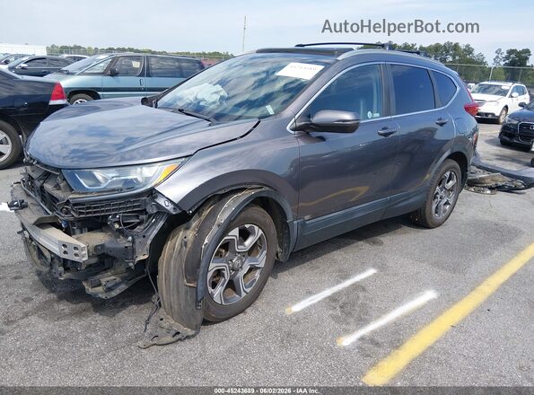 7FARW2H87JE036285 2018 HONDA CR-V Gray Front left