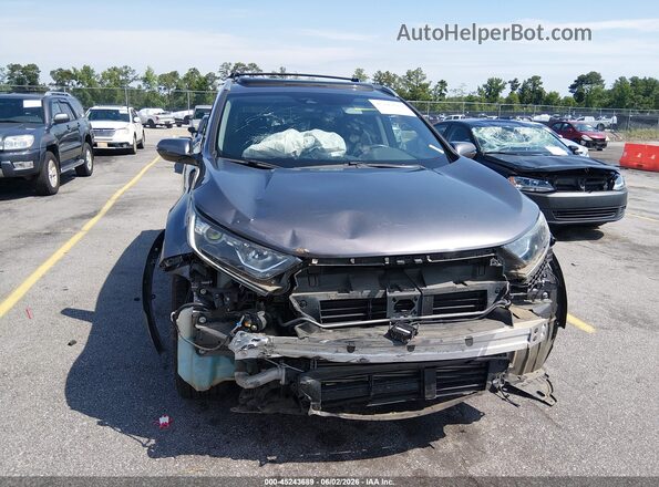 7FARW2H87JE036285 2018 HONDA CR-V Gray Front view