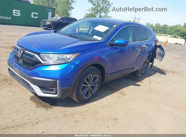 7FARW2H87ME004473 2021 HONDA CR-V Blue Առջևի ձախ երեք քառորդ տեսարան