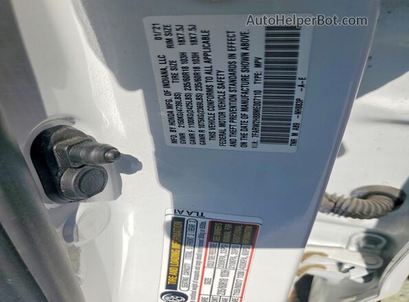 7FARW2H88ME007110 2021 HONDA CR-V White 