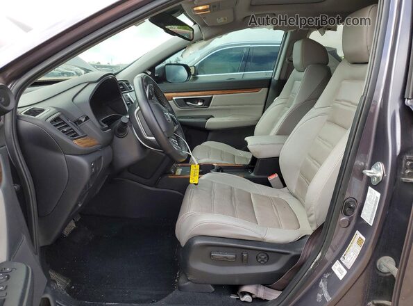 7FARW2H92NE002981 2022 HONDA CR-V Gray Front interior view