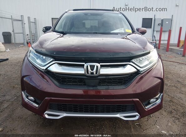 7FARW2H94JE034387 2018 HONDA CR-V Burgundy Вид щитка приладів