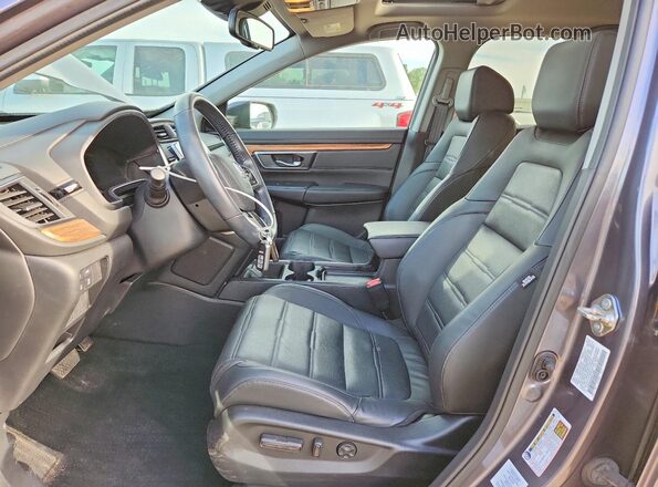 7FARW2H9XKE016865 2019 HONDA CR-V Gray Front interior view