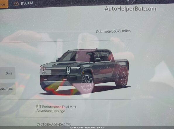 7FCTGBAA0SN042275 2025 RIVIAN R1T Синий Вид задних сидений