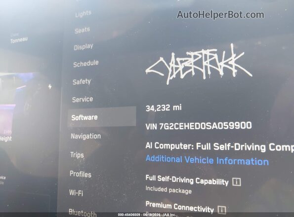 7G2CEHED0SA059900 2025 TESLA CYBERTRUCK Pewter Вид задних сидений