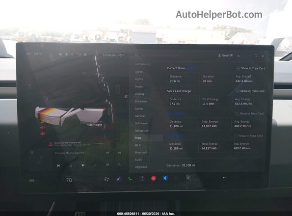 7G2CEHED0SA080939 2025 TESLA CYBERTRUCK Серый Вид задних сидений
