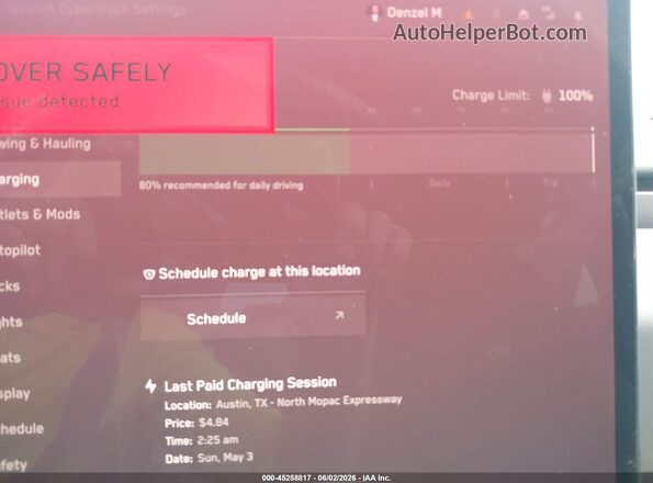 7G2CEHED4SA076067 2025 TESLA CYBERTRUCK Черный 