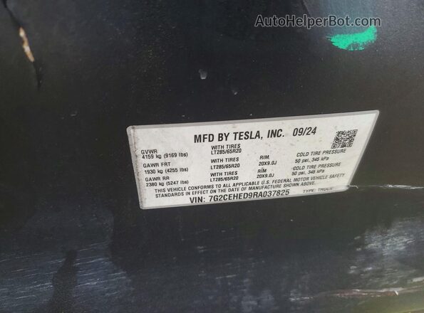 7G2CEHED9RA037825 2024 TESLA CYBERTRUCK White 