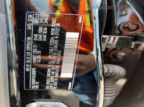 7JR102FK3LG038716 2020 VOLVO S60 Black VIN sticker view