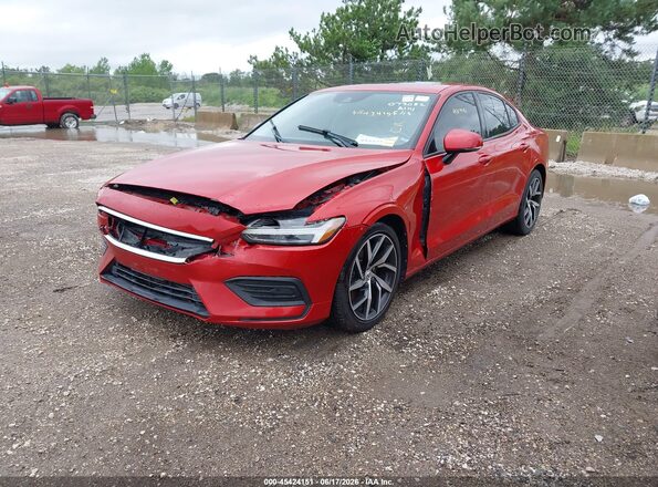 7JRA22TK0LG073082 2020 VOLVO S60 Red წინა მარცხენა ხედი სამი მეოთხედიდან