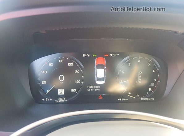 7JRA22TKXMG080302 2021 VOLVO S60 Синий Вид щитка приборов