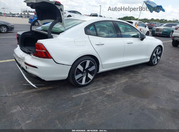 7JRH60FL4RG298206 2024 VOLVO S60 RECHARGE PLUG-IN HYBRID Белый Задняя правая четверть