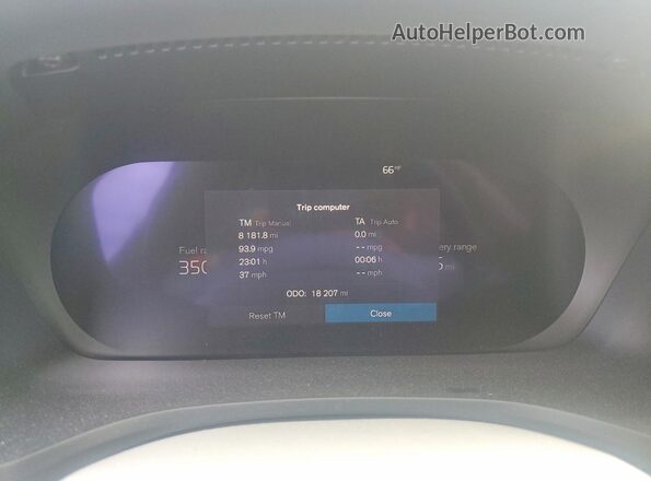 7JRH60FM6RG314785 2024 VOLVO S60 Black Instrument cluster view
