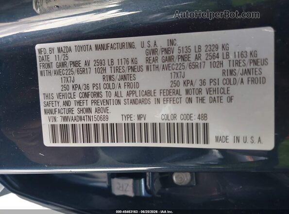 7MMVAADW4TN150689 2026 MAZDA CX-50 HYBRID Blue Engine compartment view