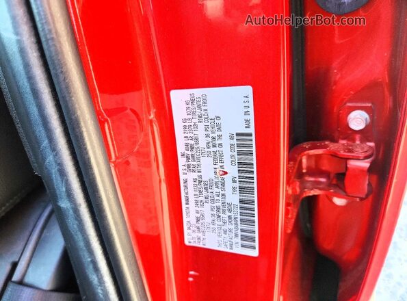 7MMVABAM4PN153722 2023 MAZDA CX-5 Red VIN კოდის სტიკერის ხედი