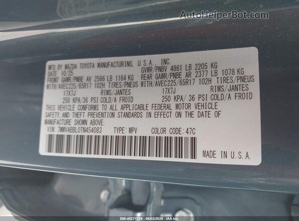 7MMVABBL0TN454083 2026 MAZDA CX-5 Gray Вид підкапотного простору