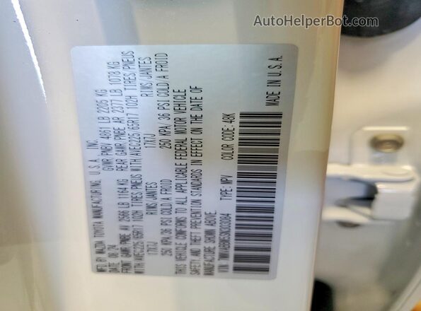 7MMVABBM5SN303084 2025 MAZDA CX-5 White VIN კოდის სტიკერის ხედი