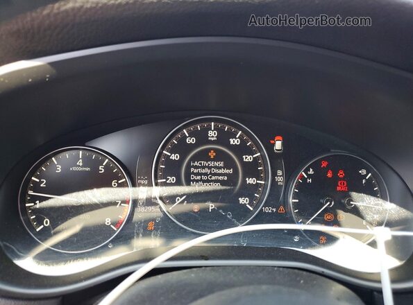 7MMVABBM8SN306478 2025 MAZDA CX-5 Red Instrument cluster view
