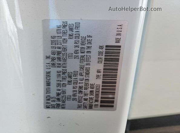 7MMVABBM8SN390351 2025 MAZDA CX-5 White Вид наклейки з VIN-кодом
