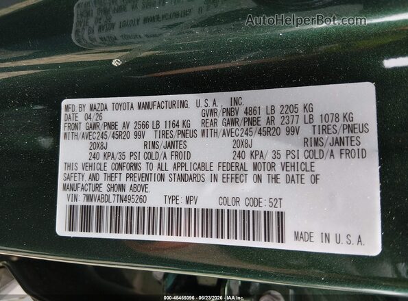 7MMVABDL7TN495260 2026 MAZDA CX-5 Green Engine compartment view
