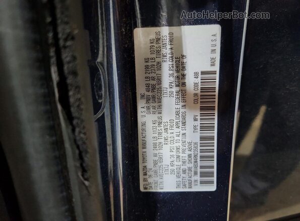 7MMVABDM4RN235836 2024 MAZDA CX-5 Blue Vista de la etiqueta del VIN