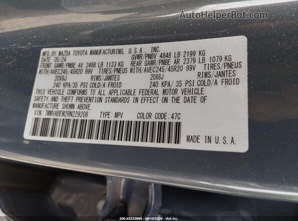 7MMVABEM2RN229208 2024 MAZDA CX-5 Blue Widok komory silnika