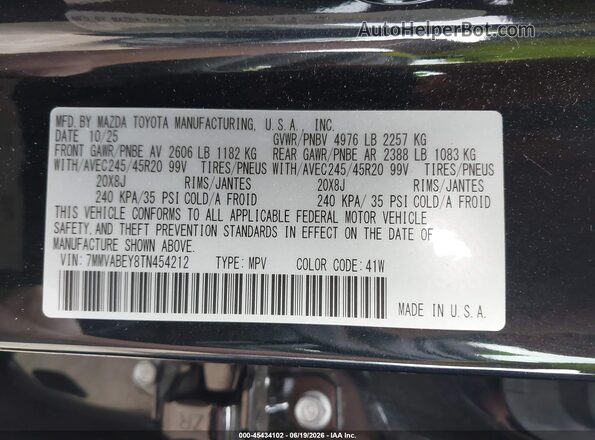 7MMVABEY8TN454212 2026 MAZDA CX-5 Black Widok komory silnika