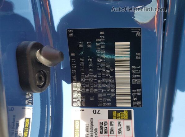 7MUFBABG2TV107577 2026 TOYOTA COROLLA Blue Vista de la etiqueta del VIN