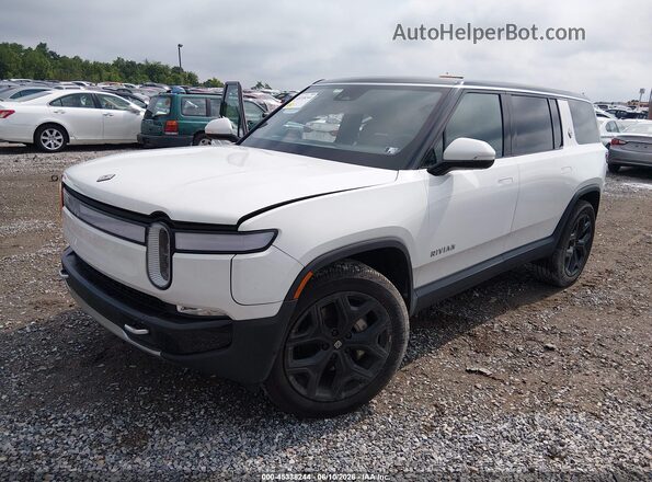 7PDSGBBA6RN030862 2024 RIVIAN R1S White Առջևի ձախ երեք քառորդ տեսարան