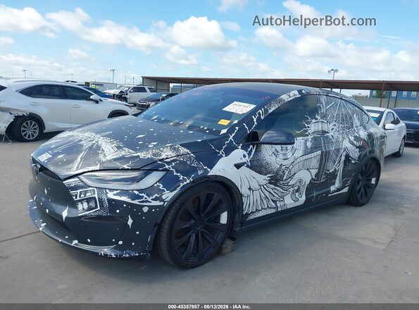7SAXCAE50NF357366 2022 TESLA MODEL X Black Передня ліва чверть