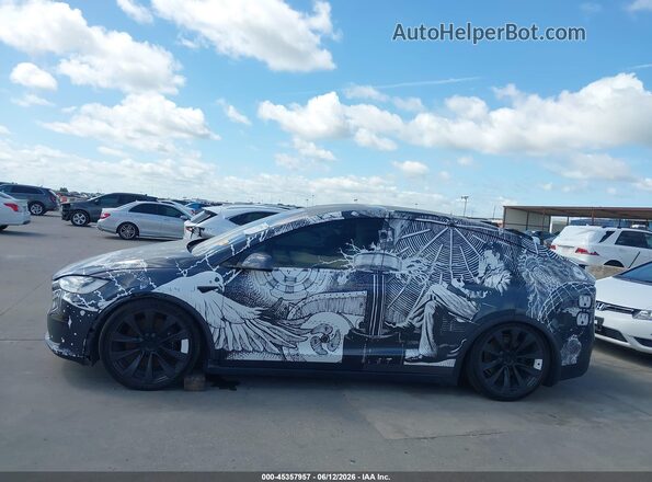 7SAXCAE50NF357366 2022 TESLA MODEL X Black Вид задньої частини салону