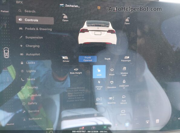 7SAXCAE50NF357366 2022 TESLA MODEL X Black 