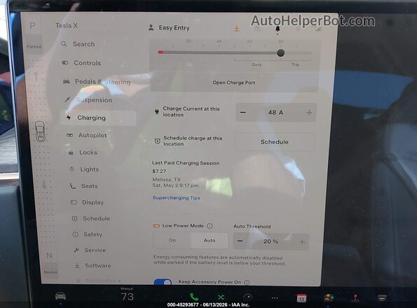 7SAXCAE54PF386680 2023 TESLA MODEL X Синий 