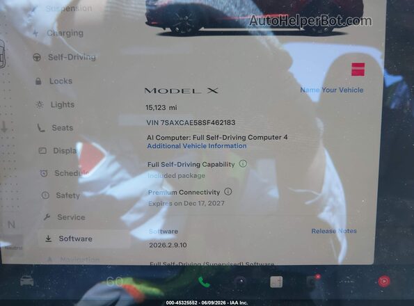 7SAXCAE58SF462183 2025 TESLA MODEL X Red 