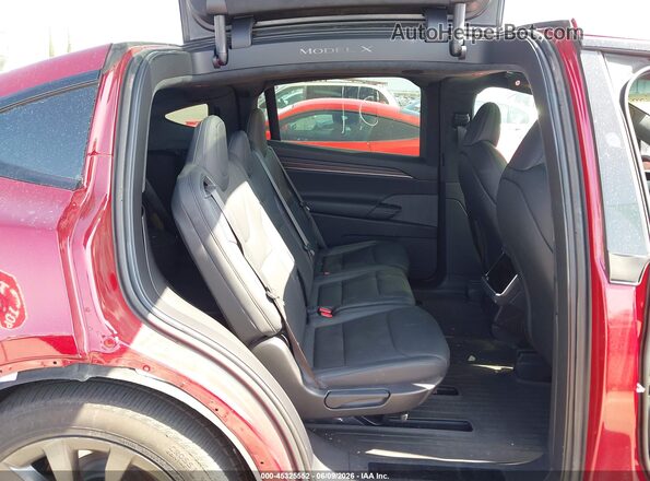 7SAXCAE58SF462183 2025 TESLA MODEL X Red VIN კოდის სტიკერის ხედი
