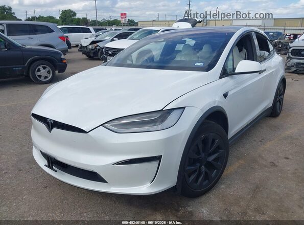 7SAXCBE53NF355729 2022 TESLA MODEL X White Przód lewy