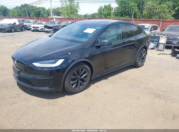 7SAXCBE57NF328517 2022 TESLA MODEL X Черный Передняя левая четверть