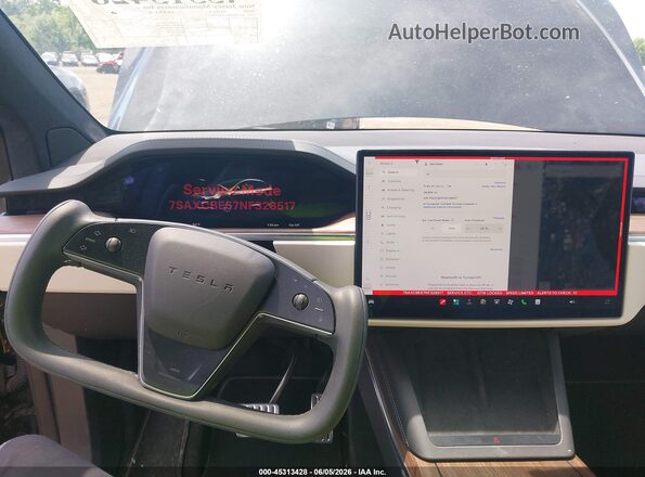 7SAXCBE57NF328517 2022 TESLA MODEL X Черный 