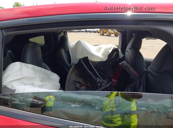 7SAXCBE58NF357833 2022 TESLA MODEL X Red Widok naklejki z numerem VIN