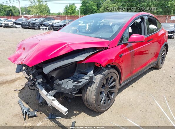 7SAXCBE58NF357833 2022 TESLA MODEL X Red Przód lewy