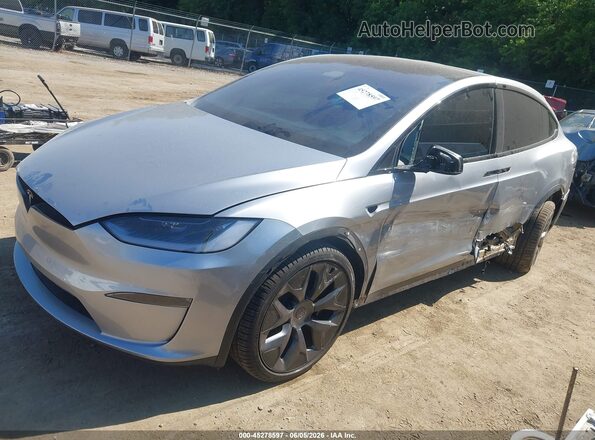 7SAXCBE58TF481775 2026 TESLA MODEL X Silver Передня ліва чверть