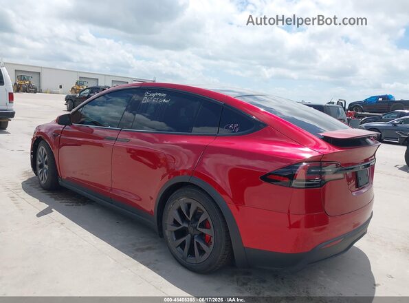 7SAXCBE65PF428918 2023 TESLA MODEL X Burgundy Trasero izquierdo