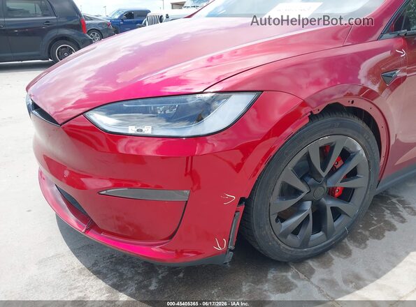 7SAXCBE65PF428918 2023 TESLA MODEL X Burgundy Vista frontal
