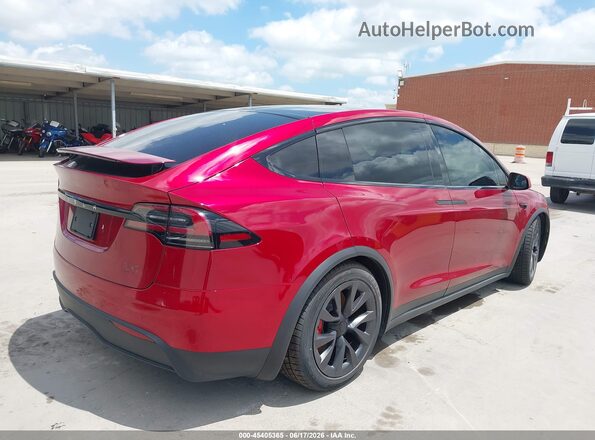7SAXCBE65PF428918 2023 TESLA MODEL X Burgundy Trasero derecho